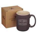 My Shepherd Mocha-Brown Ceramic Coffee Mug - Psalm 23