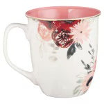 Blessed Mom Pink Floral Ceramic Coffee Mug