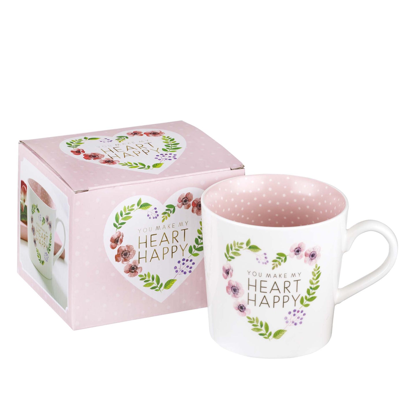You Make My Heart Happy Ceramic Coffee Mug - The Amazing Grace Co
