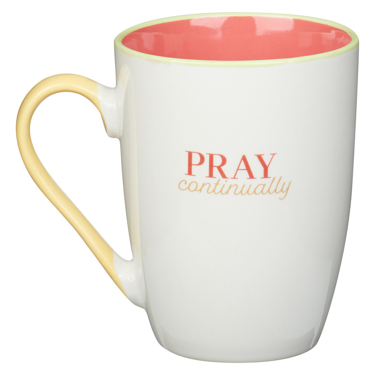 Pray Continually Orange Ceramic Mug - 1 Thessalonians 5:17