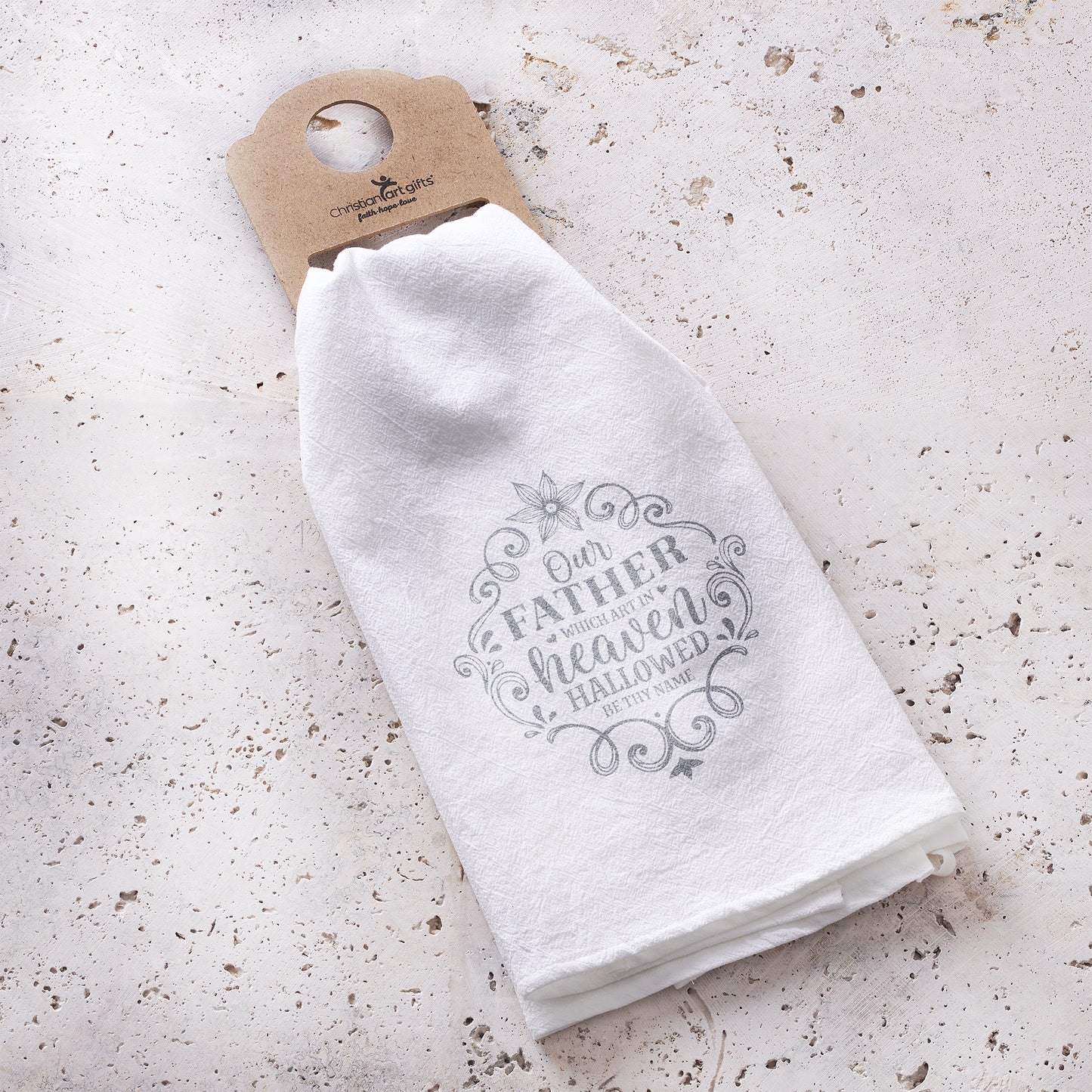 Our Father Tea Towel - Matthew 6:9 - The Amazing Grace Co
