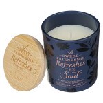 Sweet Friendship Fresh Lotus Blossom Scented Candle in a Glass Jar