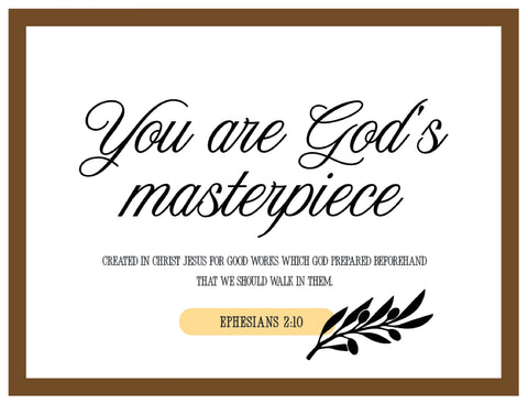 You Are God's Masterpiece Plaque