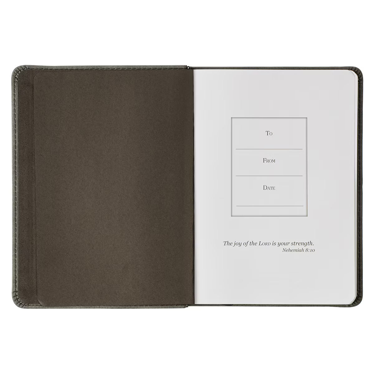 Trust in the LORD Grey Faux Leather Handy-sized Journal - Proverbs 3:5
