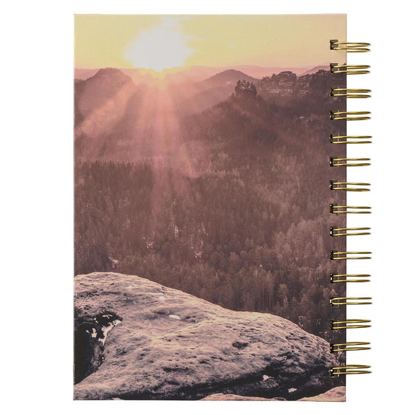 All Things Are Possible Mountain Vista Large Wirebound Journal - Matthew 19:26