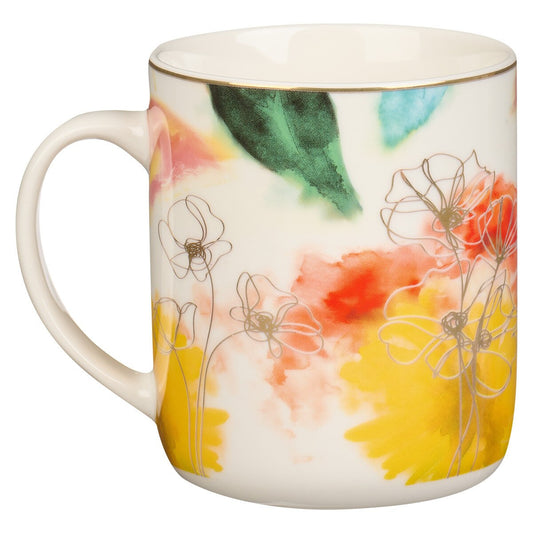 Faithfulness Pastel Meadow Ceramic Coffee Mug - The Amazing Grace Co