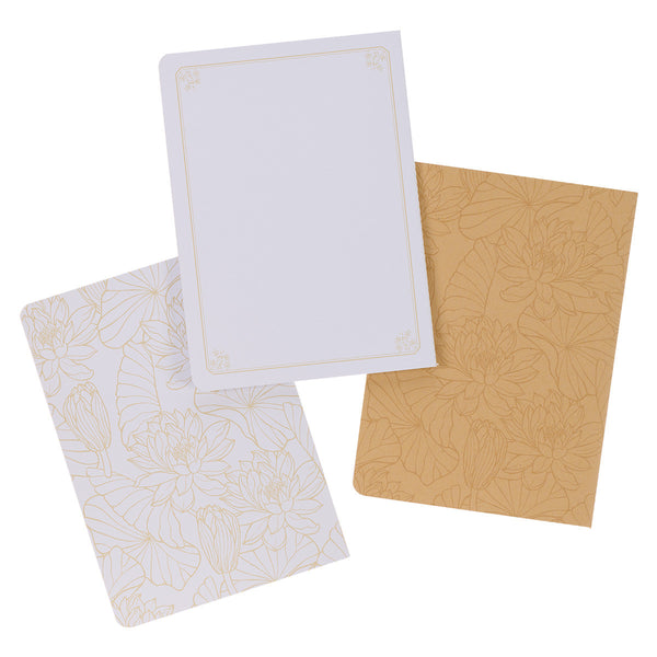 Gratitude White and Gold Large Prompted Notebook Set