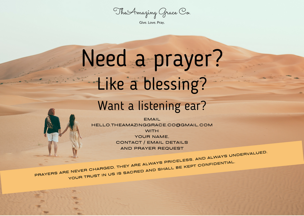 Need a prayer? Like a blessing? Want a listening ear? Prayer Request available. Email us so tht we can pray with you.