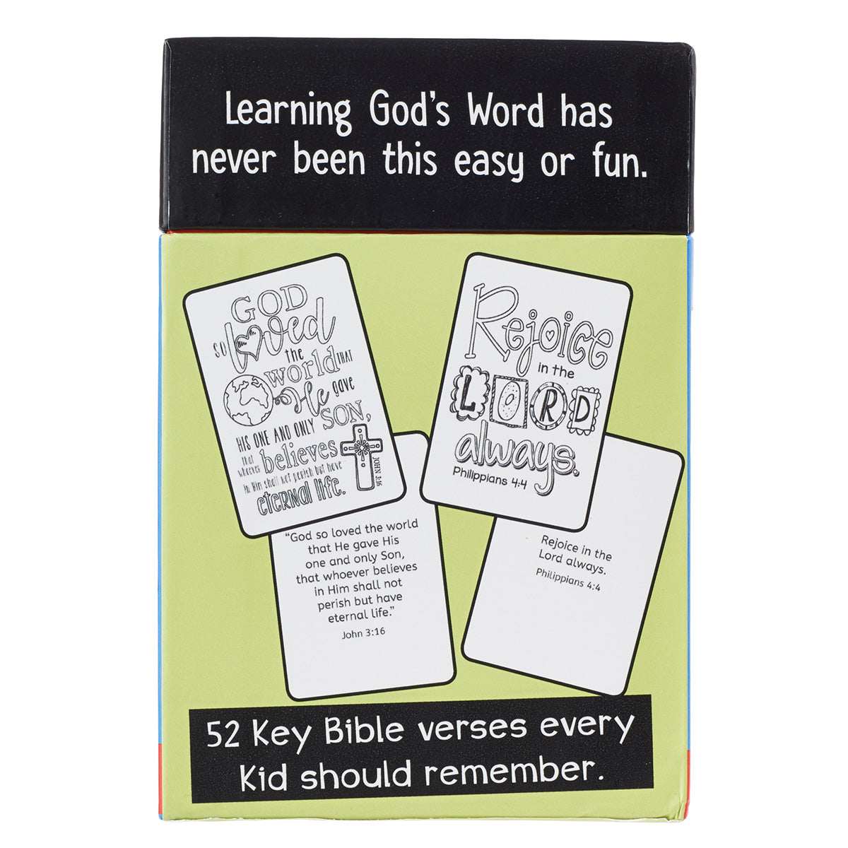 52 Bible Memory Verses Every Kid Should Know Colouring Cards - The Amazing Grace Co