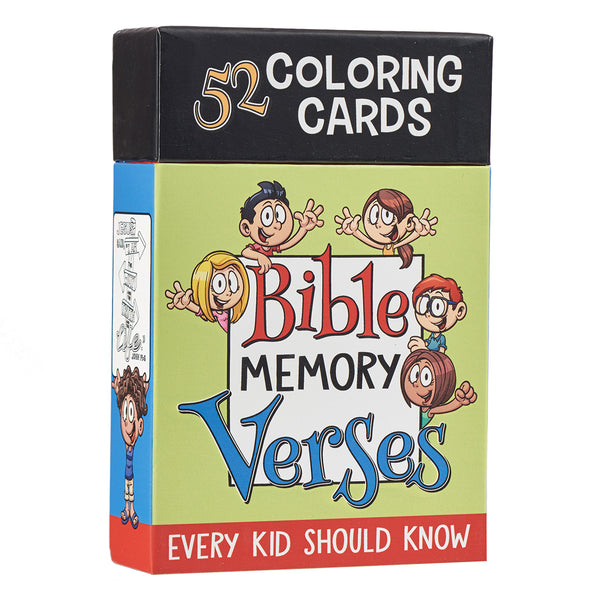 52 Bible Memory Verses Every Kid Should Know Colouring Cards - The Amazing Grace Co