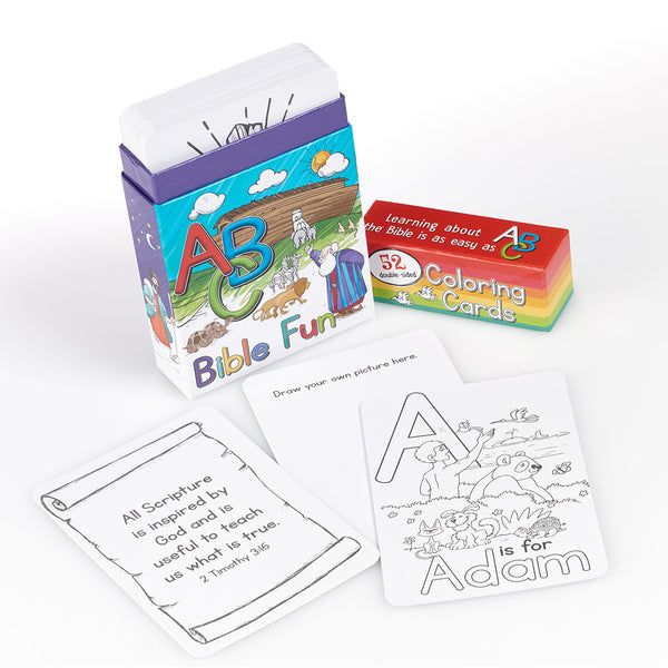 52 ABC Bible Fun Colouring Cards for Kids - The Amazing Grace Co