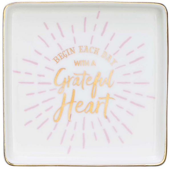 Grateful Heart Ceramic Trinket Tray - The Amazing Grace Co