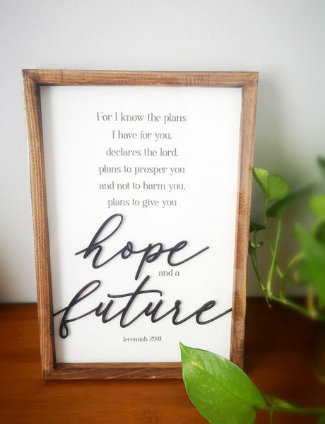 Hope And A Future Plaque - The Amazing Grace Co