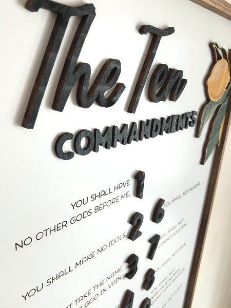 The Ten Commandments Medium Plaque (website exclusive)