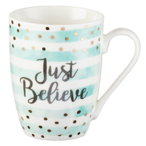 Just Believe Ceramic Coffee Mug - Mark 5:36 - The Amazing Grace Co