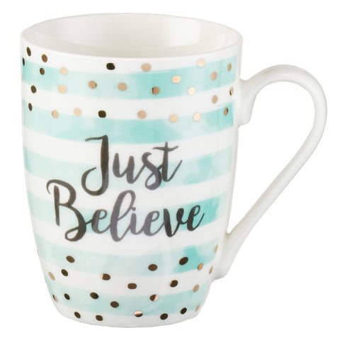 Just Believe Ceramic Coffee Mug - Mark 5:36 - The Amazing Grace Co