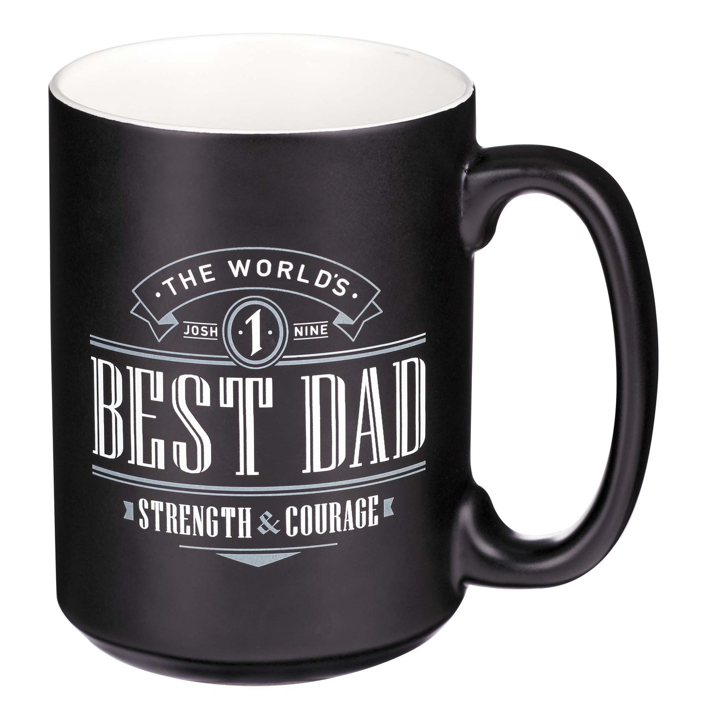 The World's Best Dad Ceramic Coffee Mug - Joshua 1:9 - The Amazing Grace Co