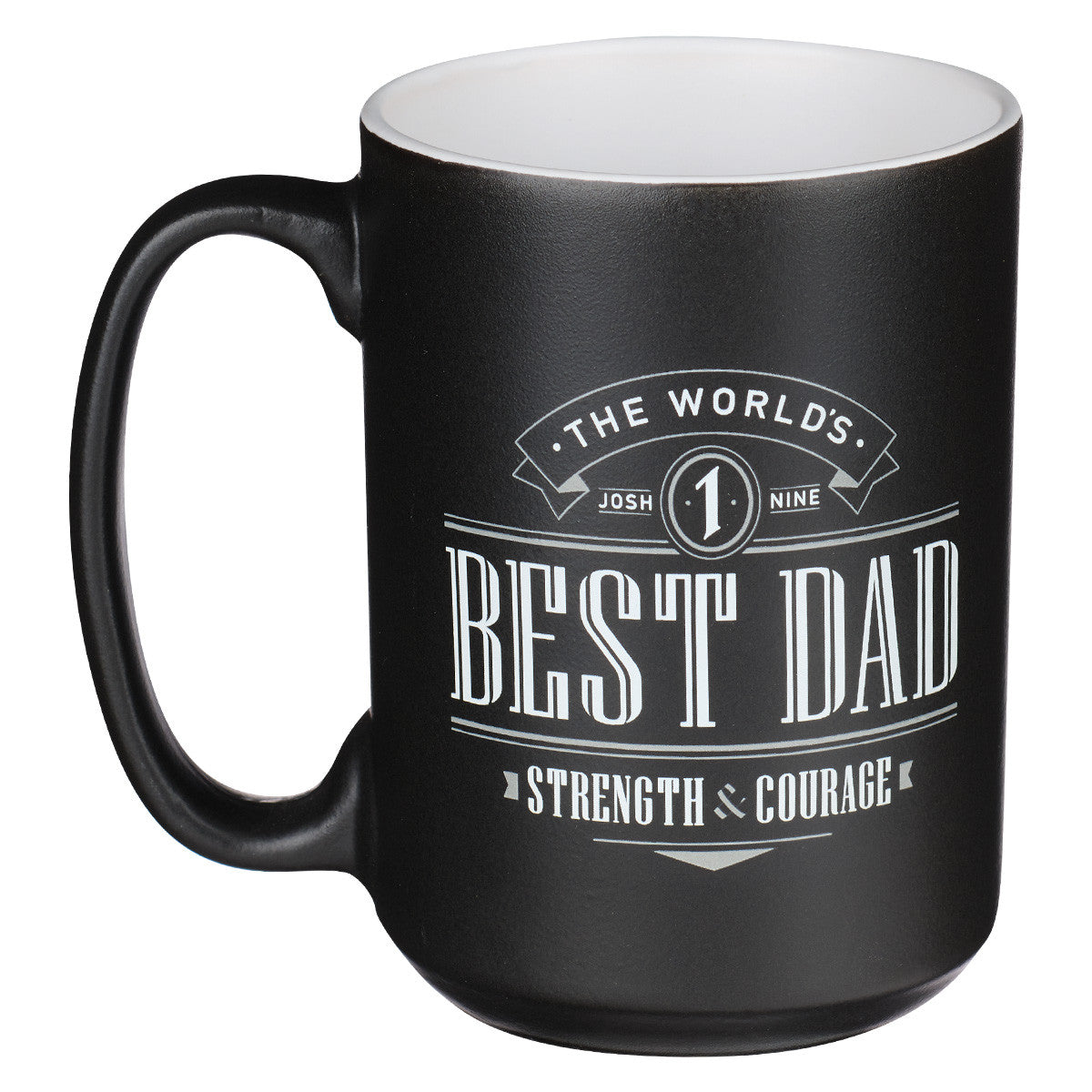 The World's Best Dad Ceramic Coffee Mug - Joshua 1:9 - The Amazing Grace Co