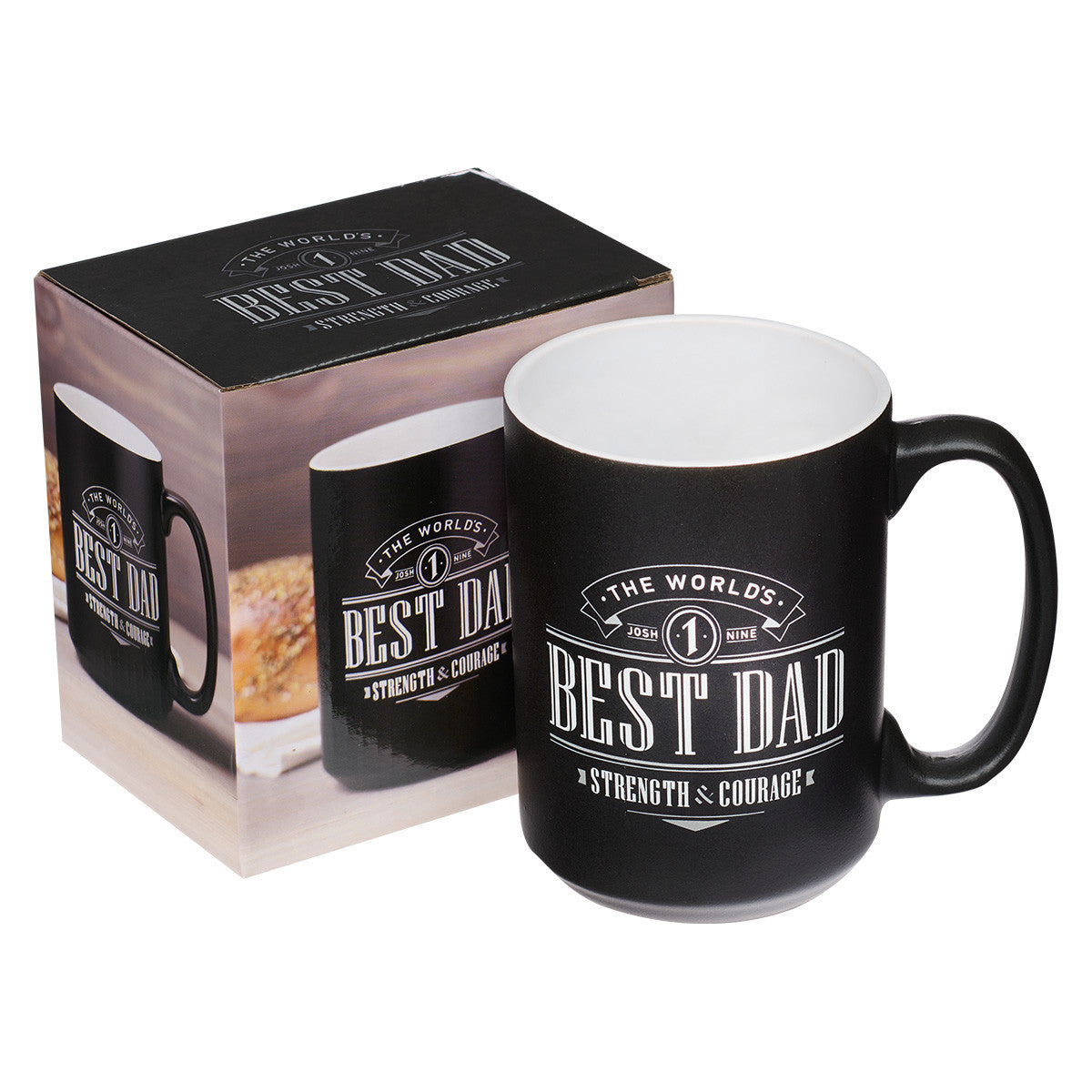 The World's Best Dad Ceramic Coffee Mug - Joshua 1:9 - The Amazing Grace Co