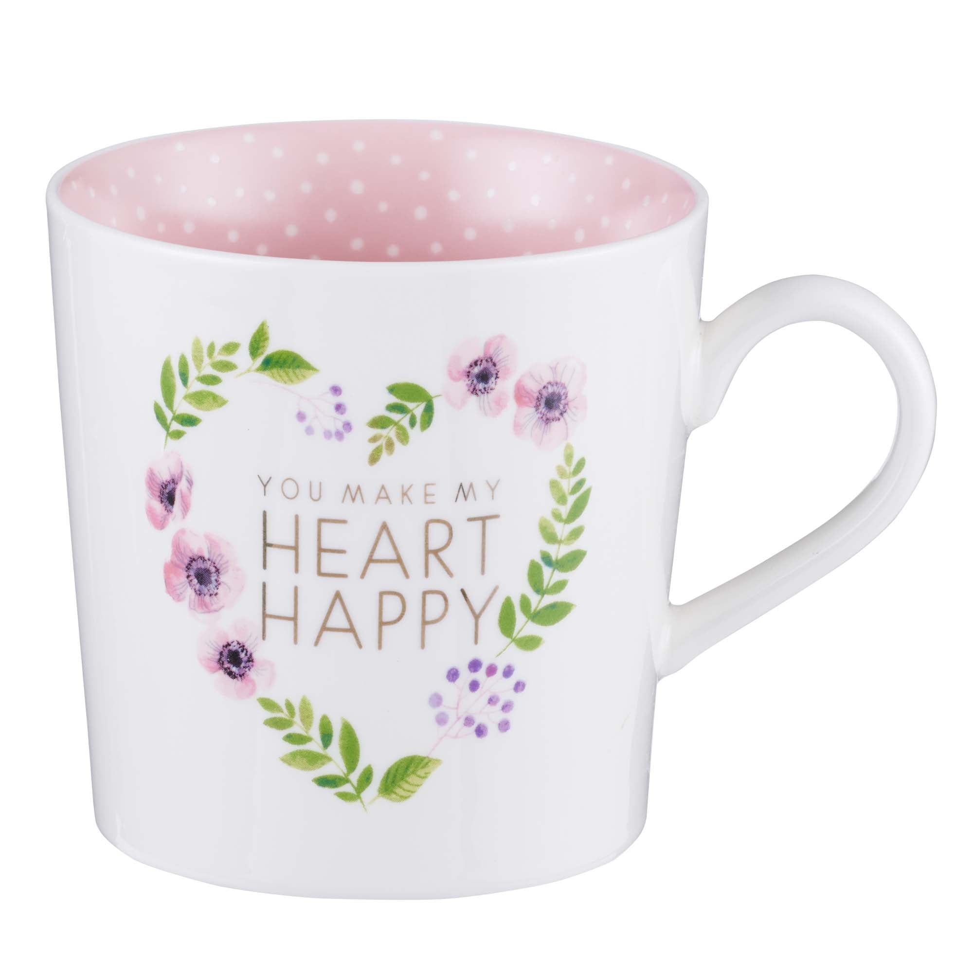 You Make My Heart Happy Ceramic Coffee Mug - The Amazing Grace Co