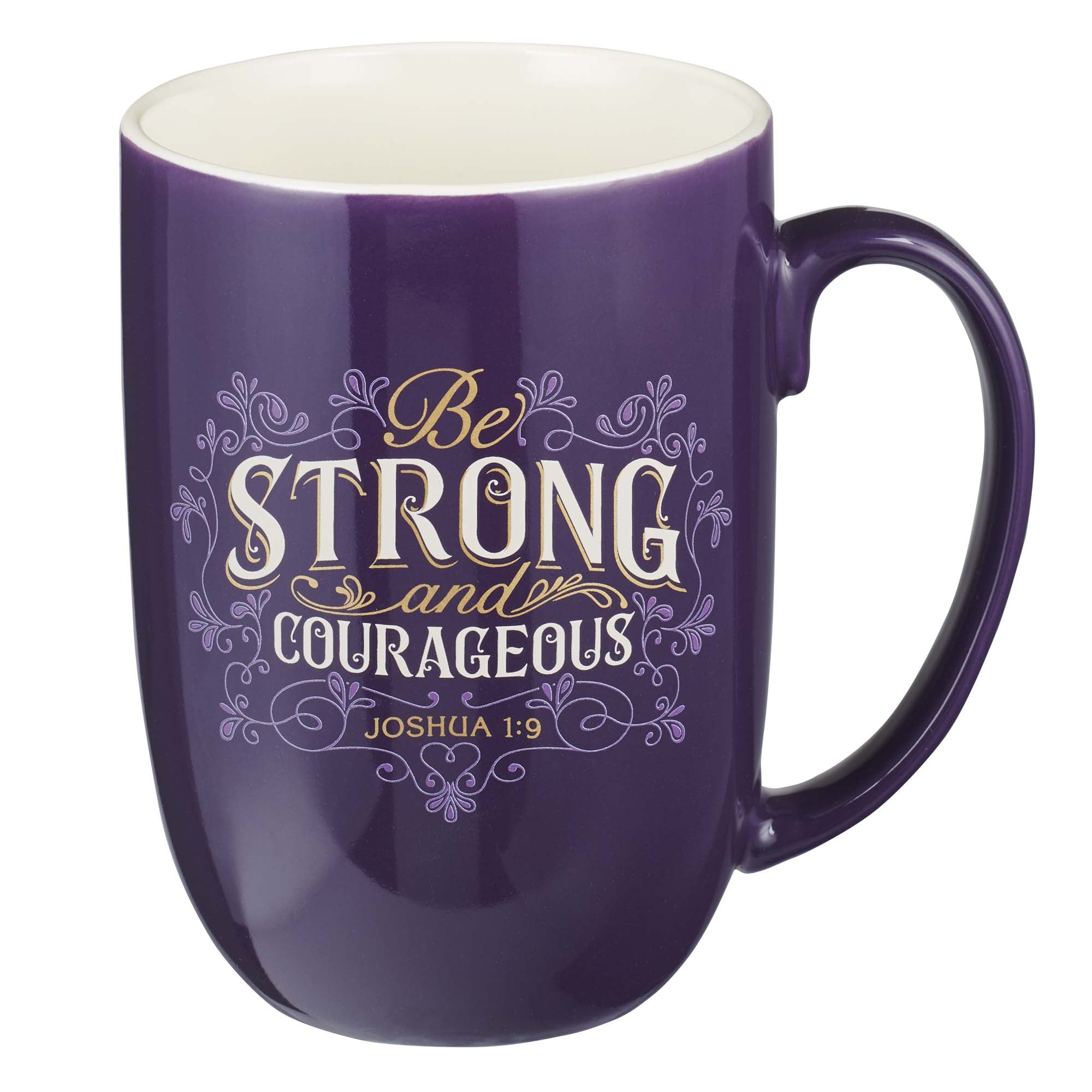 Be Strong and Courageous Ceramic Mug - Joshua 1:9 - The Amazing Grace Co