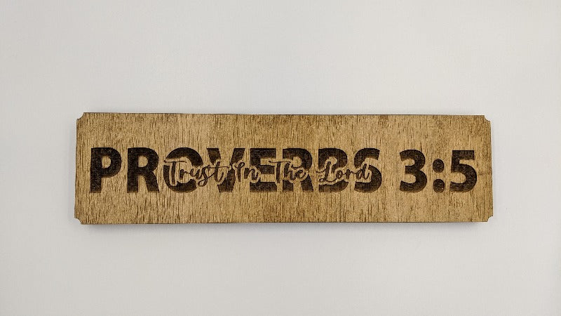 Proverbs 3:5 Wooden Block - The Amazing Grace Co