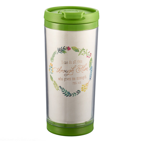 I Can Do All This Polymer Travel Mug - Philippians 4:13 - The Amazing Grace Co