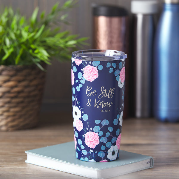 Be Still & Know Stainless Steel Mug - Psalm 46:10 - The Amazing Grace Co