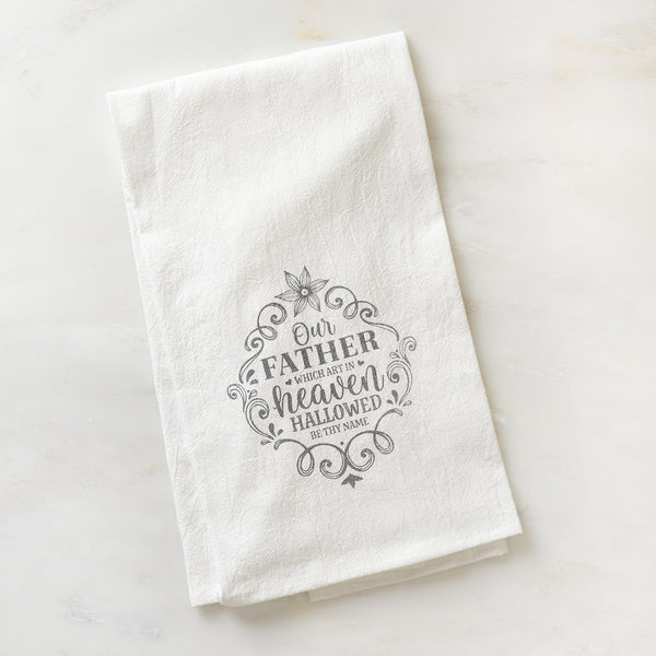 Our Father Tea Towel - Matthew 6:9 - The Amazing Grace Co